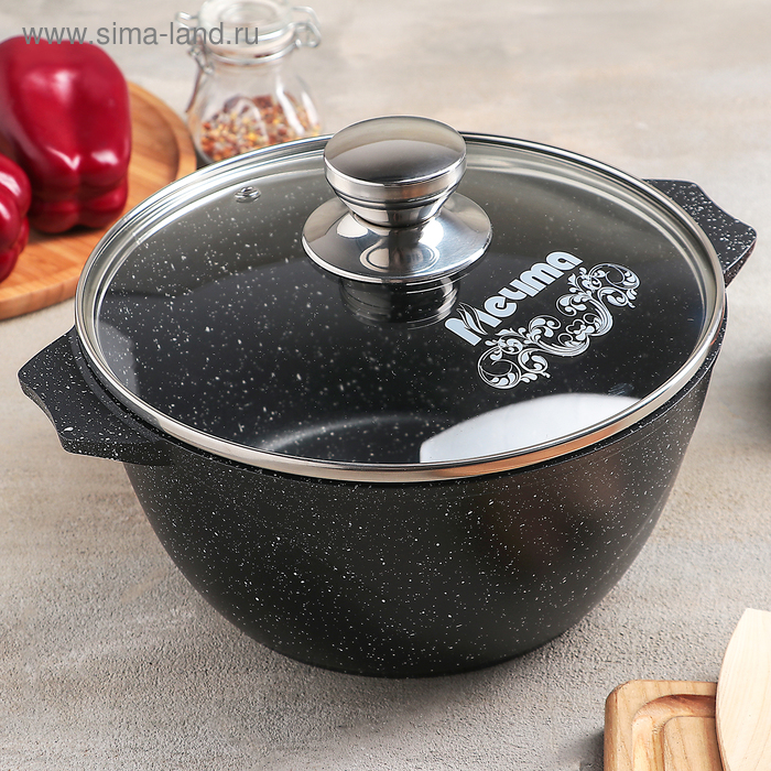 Кастрюля «Гранит Black», 3 л, антипригарное покрытие
Кастрюля «Гранит Black», 3 л, антипригарное покрытие
