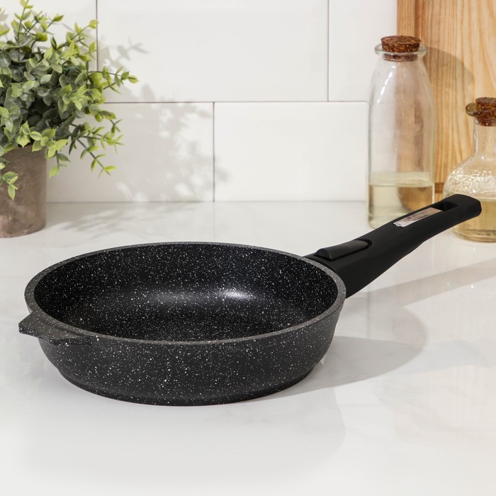Сковорода «Гранит Black», d=22 см, антипригарное покрытие, съёмная ручка, цвет чёрный
Сковорода «Гранит Black», d=22 см, антипригарное покрытие, съёмная ручка, цвет чёрный