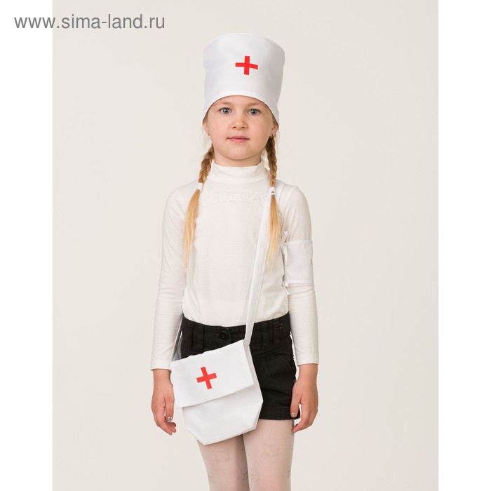 фото Карнавальный набор «медсестра», колпак, повязка на руку, сумка батик