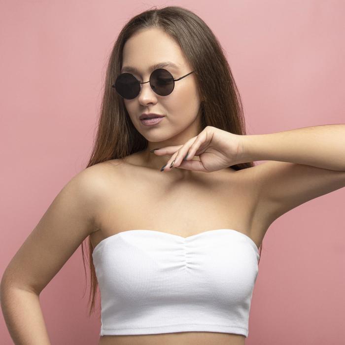 фото Очки солнцезащитные "onesun", uv 400, 14 х 13 х 4.6 см, линза 4.6 х 4.6 см, чёрные