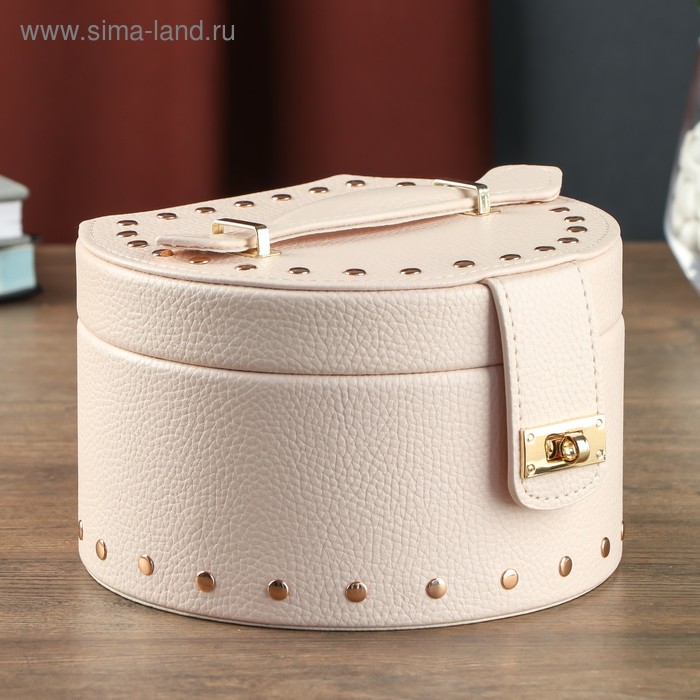 Шкатулка кожзам для украшений сундучок полукруг"Белая матовая с заклёпками" 11х16х18 см
Шкатулка кожзам для украшений сундучок полукруг"Белая матовая с заклёпками" 11х16х18 см