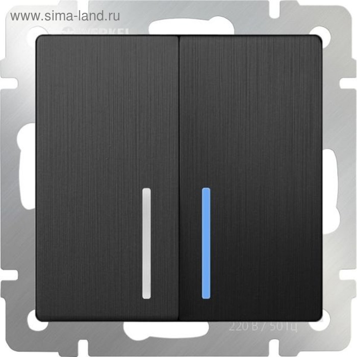 Выкл. Двухклав. Проход. с подсветкой WL04-SW-2G-2W-LED цвет графит рифленый, материал пл.
Выкл. Двухклав. Проход. с подсветкой WL04-SW-2G-2W-LED цвет графит рифленый, материал пл.