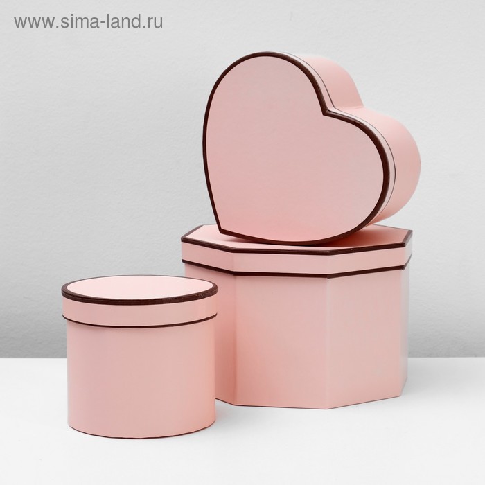 Набор коробок 3 в 1, розовый, 22 х 22 х 15 - 14 х 14 х 12,2 см
Набор коробок 3 в 1, розовый, 22 х 22 х 15 - 14 х 14 х 12,2 см