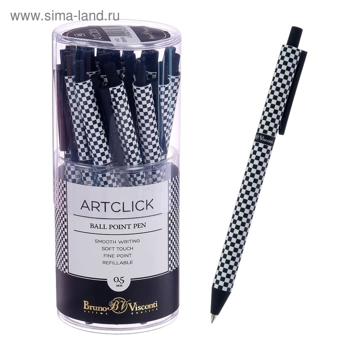 Ручка шариковая автоматическая ArtClick «Шашечки», узел 0.5 мм, синие чернила, матовый корпус Silk Touch
Ручка шариковая автоматическая ArtClick «Шашечки», узел 0.5 мм, синие чернила, матовый корпус Silk Touch