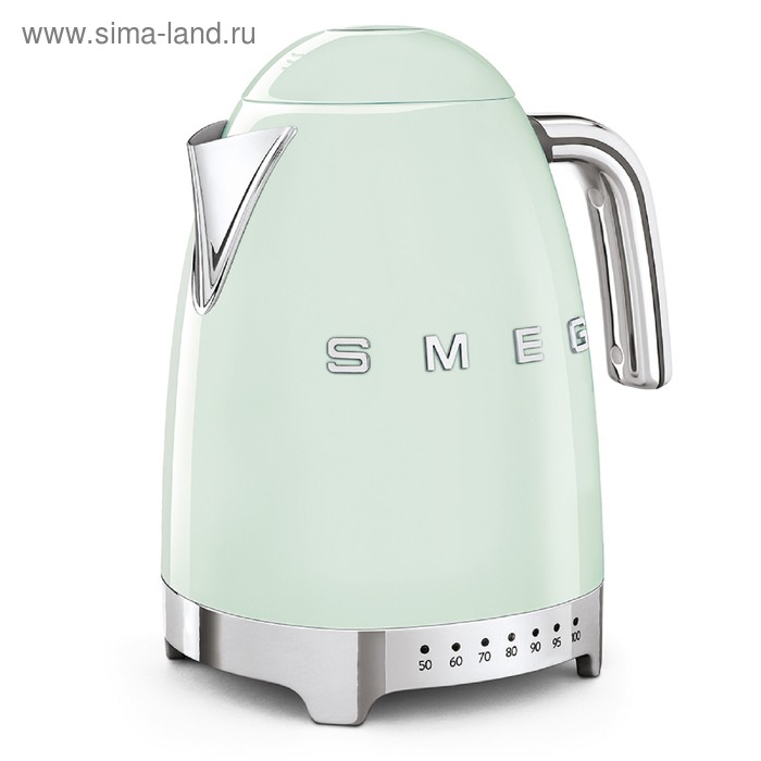 Чайник электрический Smeg KLF04PGEU, металл, 1.7 л, 2400 Вт, регулировка t°, цвет мятный
Чайник электрический Smeg KLF04PGEU, металл, 1.7 л, 2400 Вт, регулировка t°, цвет мятный