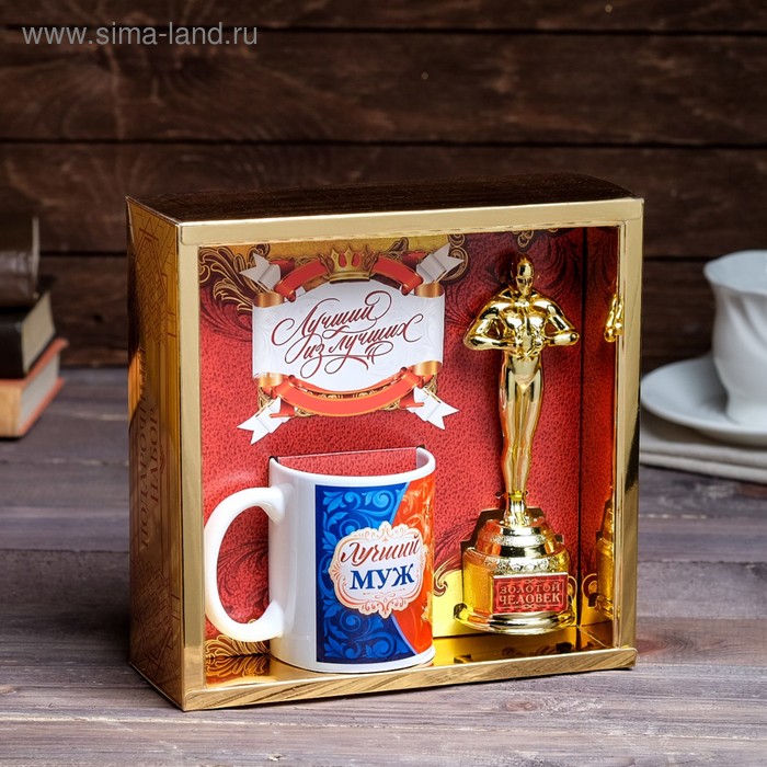 Подарочный набор "Лучший муж", (оскар, кружка) 23х8,5х23 см
Подарочный набор "Лучший муж", (оскар, кружка) 23х8,5х23 см