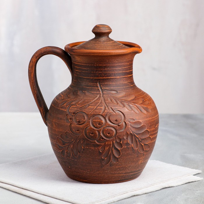 Кувшин "Резной", красная глина, 2 л, микс
Кувшин "Резной", красная глина, 2 л, микс