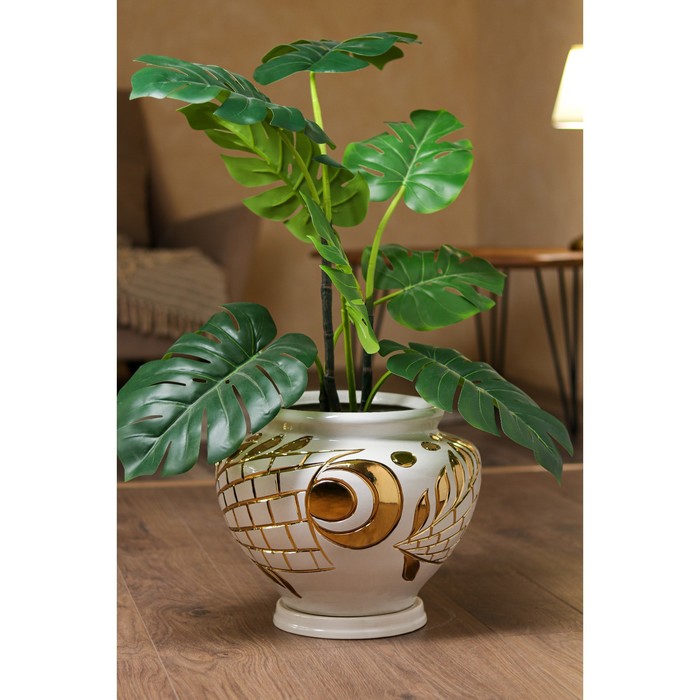 Горшок для цветов большой "Абстракция", золото, керамика, 22 л
Горшок для цветов большой "Абстракция", золото, керамика, 22 л