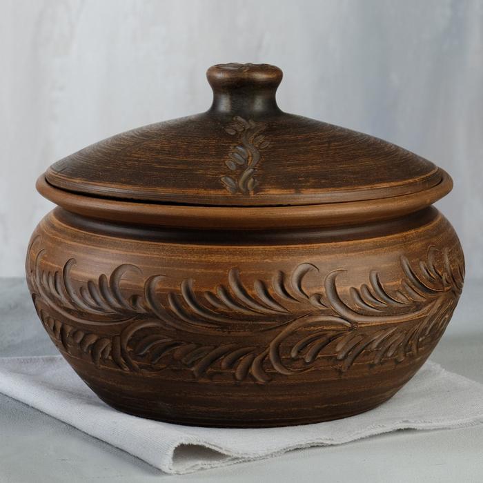 Жаровня "Круглая", резка, красная глина, 4 л
Жаровня "Круглая", резка, красная глина, 4 л