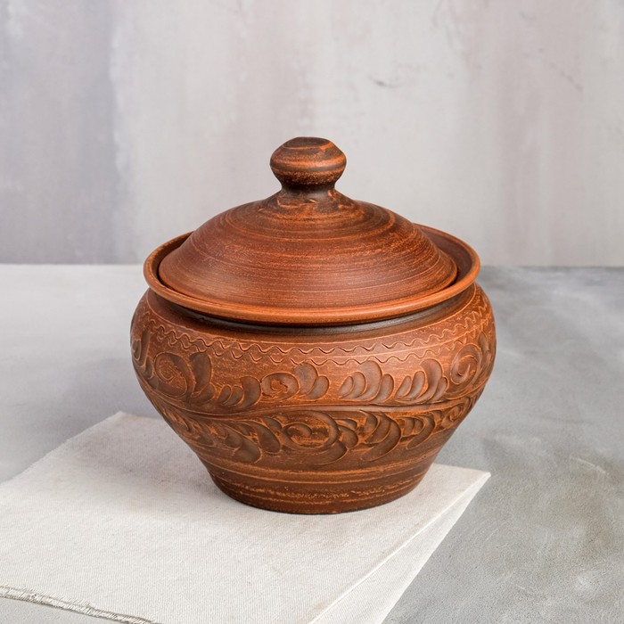 Горшок для запекания "Колос", резка, без ручек, красная глина, 2 л
Горшок для запекания "Колос", резка, без ручек, красная глина, 2 л