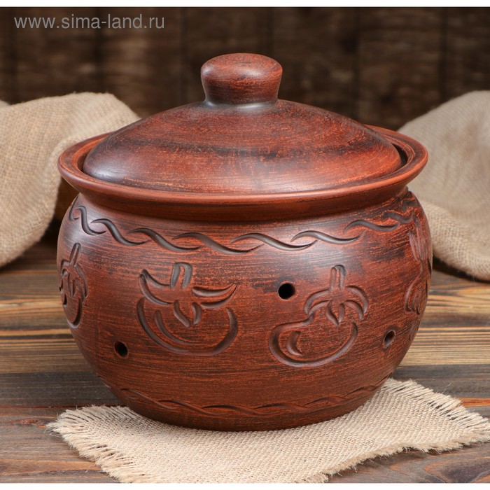 Ёмкость для хранения "Резная", декор, красная глина, 4 л, микс
Ёмкость для хранения "Резная", декор, красная глина, 4 л, микс