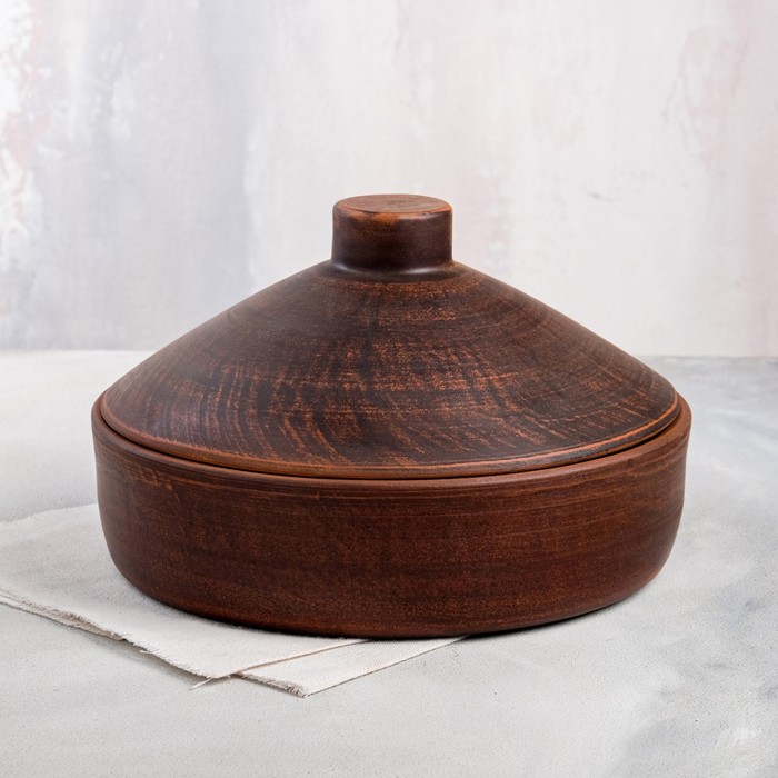 Сковорода "Мия", с крышкой, гладкая, красная глина, 2.2 л
Сковорода "Мия", с крышкой, гладкая, красная глина, 2.2 л