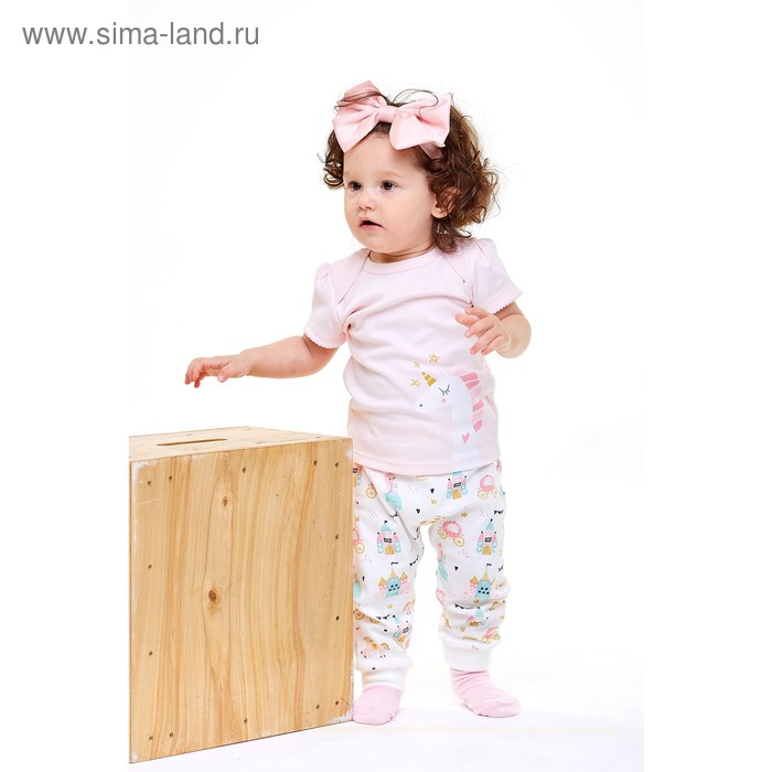 фото Футболка для девочки, рост 68 см, цвет светло-розовый umka