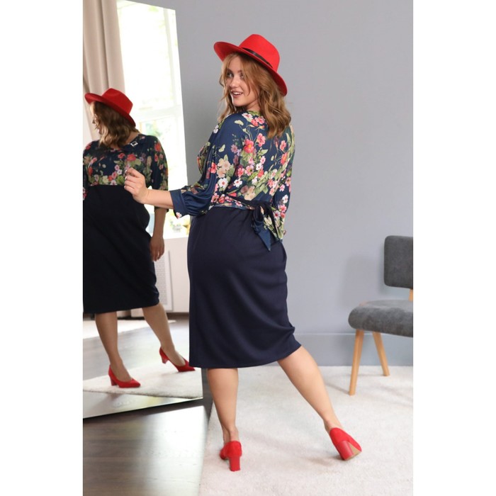 фото Платье женское, размер 56, цвет синий wisell