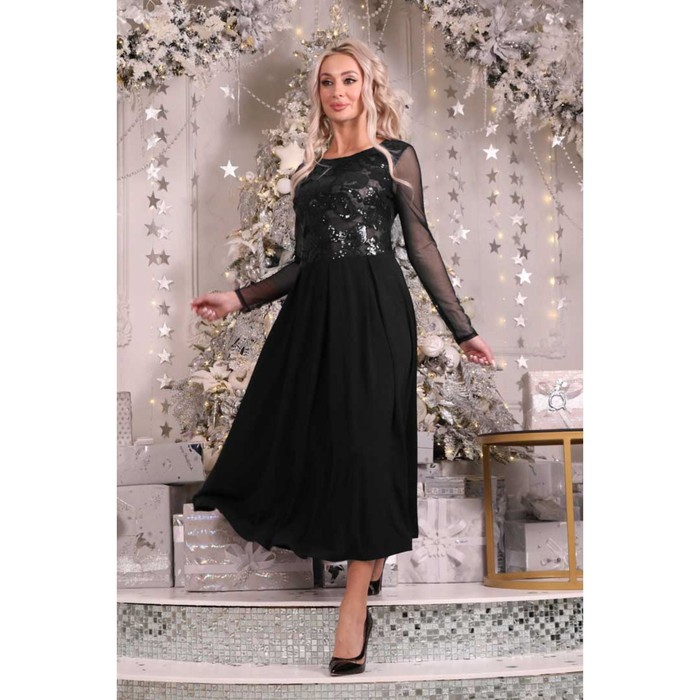 фото Платье женское, размер 42, цвет чёрный wisell