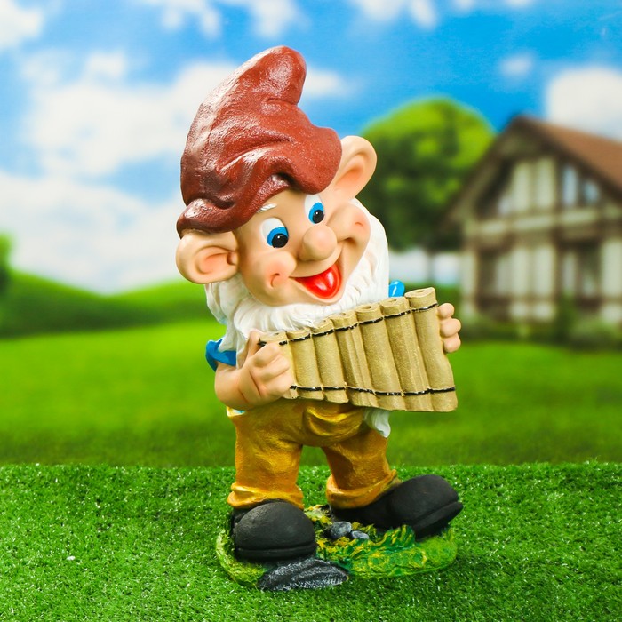 Садовая фигура "Гном с дудочками" 17х41см
Садовая фигура "Гном с дудочками" 17х41см
