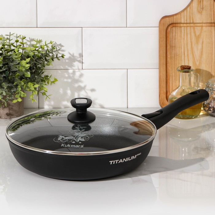 Сковорода Titanium pro, d=28 см, съёмная ручка, стеклянная крышка, антипригарное покрытие, цвет чёрный
Сковорода Titanium pro, d=28 см, съёмная ручка, стеклянная крышка, антипригарное покрытие, цвет чёрный