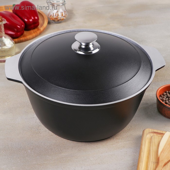 Кастрюля-жаровня, 5 л, цвет чёрный
Кастрюля-жаровня, 5 л, цвет чёрный