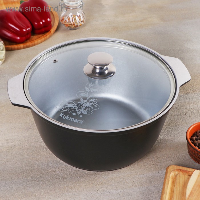 Кастрюля-жаровня, 5 л, стеклянная крышка, цвет чёрный
Кастрюля-жаровня, 5 л, стеклянная крышка, цвет чёрный