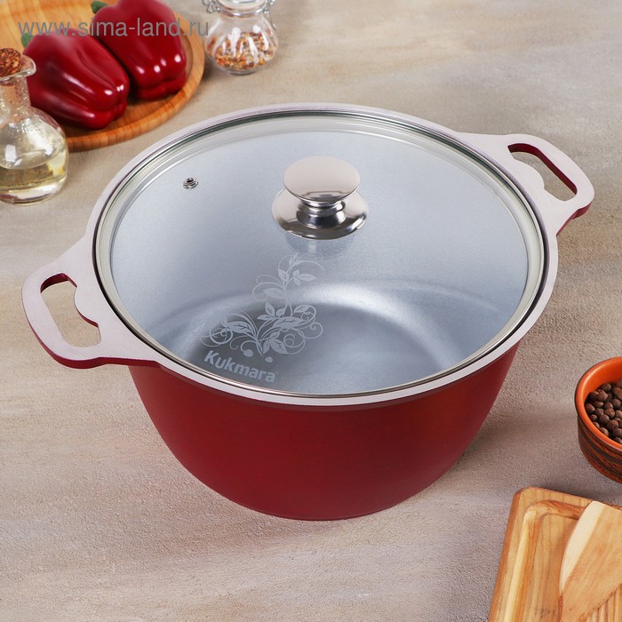 Кастрюля, 6 л, стеклянная крышка, цвет бордо
Кастрюля, 6 л, стеклянная крышка, цвет бордо