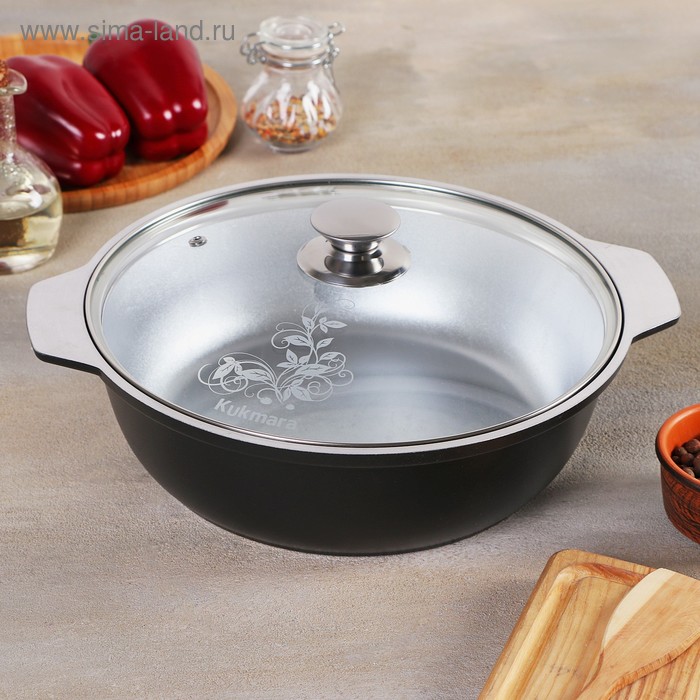 Кастрюля-жаровня, 3 л, стеклянная крышка, цвет чёрный
Кастрюля-жаровня, 3 л, стеклянная крышка, цвет чёрный