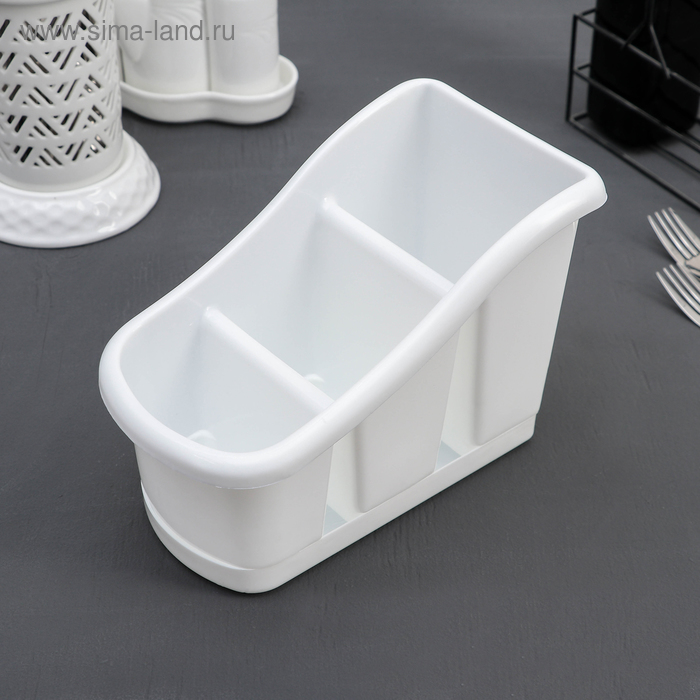 Подставка для столовых приборов, цвет белый
Подставка для столовых приборов, цвет белый