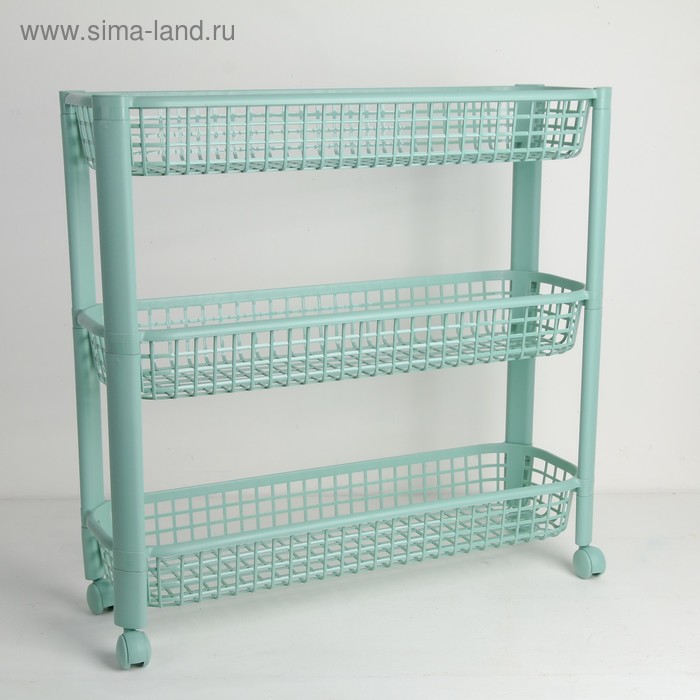 Этажерка напольная узкая 3-х секционная, на колёсиках, цвет фисташковый
Этажерка напольная узкая 3-х секционная, на колёсиках, цвет фисташковый