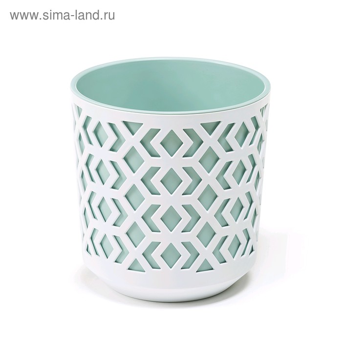 Кашпо «Атэк», 25,5х27 см, цвет белый, вкладка мята
Кашпо «Атэк», 25,5х27 см, цвет белый, вкладка мята