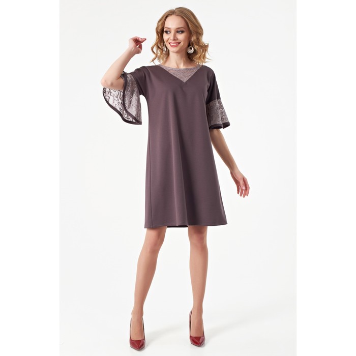 фото Платье женское, размер 46, цвет коричневый wisell