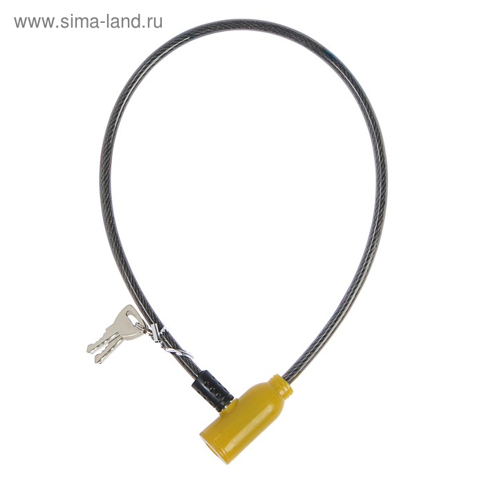 Замок велосипедный, 52 см, 5 мм, МИКС 
Замок велосипедный, 52 см, 5 мм, МИКС
