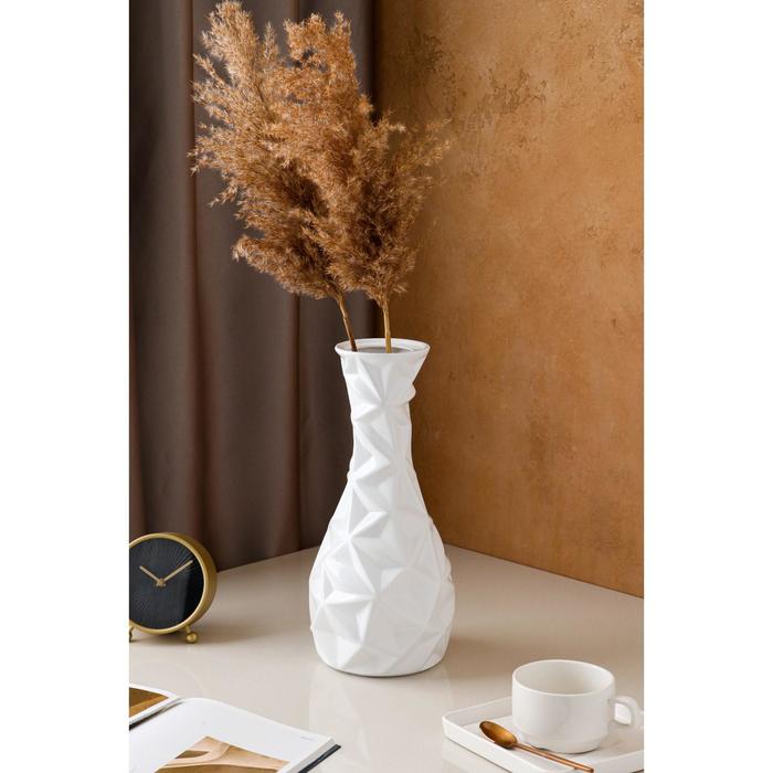 Ваза керамическая "Монако", настольная, белая, 34 см
Ваза керамическая "Монако", настольная, белая, 34 см