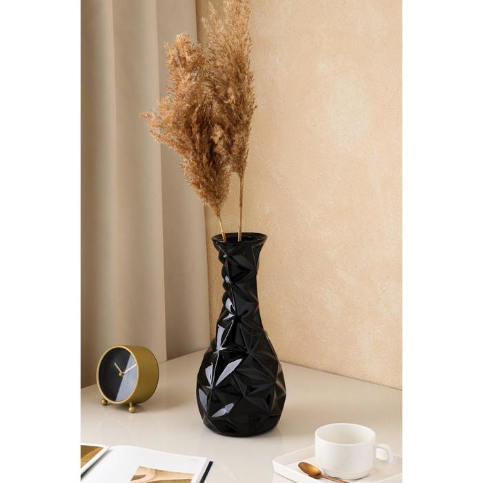 Ваза керамическая "Монако", настольная, чёрная, 34 см
Ваза керамическая "Монако", настольная, чёрная, 34 см