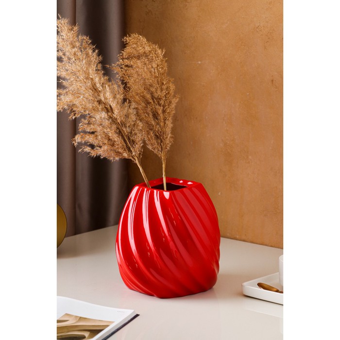 Ваза керамическая "Марелла", настольная, красная, 20 см 
Ваза керамическая "Марелла", настольная, красная, 20 см