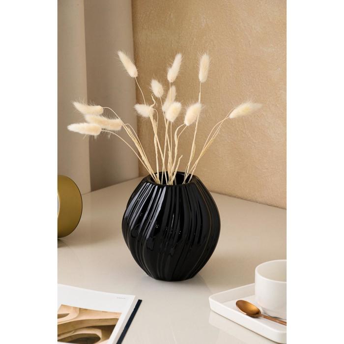 Ваза керамическая "Лия", настольная, чёрная, 17 см
Ваза керамическая "Лия", настольная, чёрная, 17 см