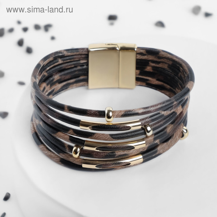 Браслет кожа "На магните" три линии, цвет коричневый леопард, 19см
Браслет кожа "На магните" три линии, цвет коричневый леопард, 19см
