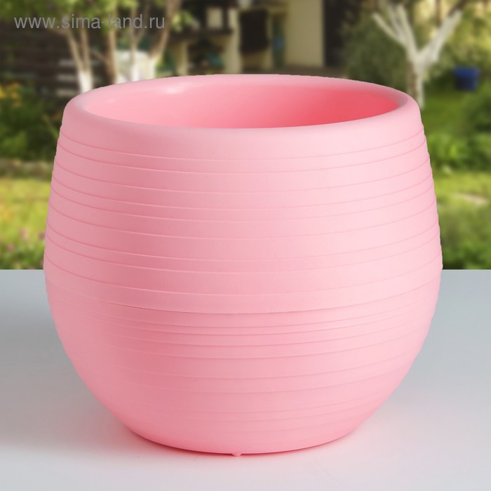 Горшок для цветов «Япония», 2 л, цвет розовый 
Горшок для цветов «Япония», 2 л, цвет розовый