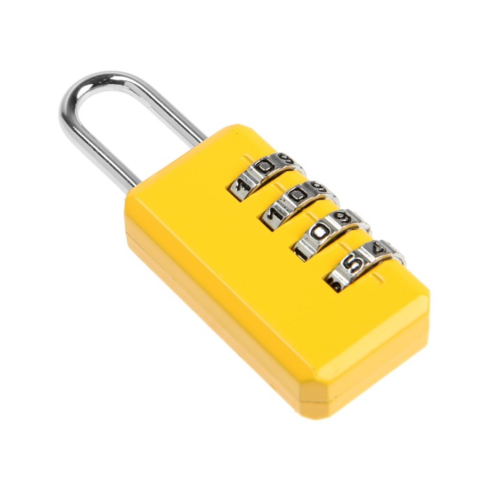 фото Замок навесной кодовый тундра zk008, желтый