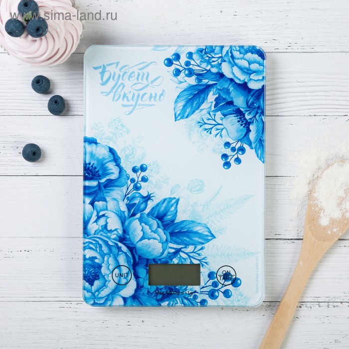 Весы кухонные электронные «Гжель», до 5 кг 
Весы кухонные электронные «Гжель», до 5 кг