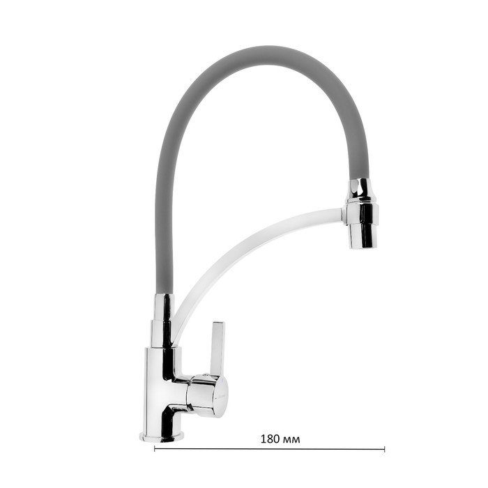 Cмеситель для кухни Accoona A4890T-3, однорычажный, силиконовый излив, серый, хром
Cмеситель для кухни Accoona A4890T-3, однорычажный, силиконовый излив, серый, хром