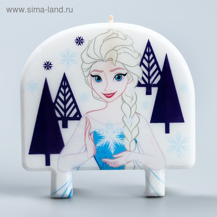 Свеча в торт, Принцессы: Эльза Холодное сердце и снежинка, 8×8 см 
Свеча в торт, Принцессы: Эльза Холодное сердце и снежинка, 8×8 см