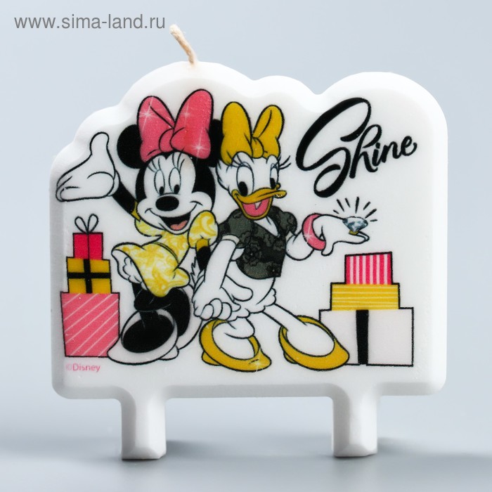 Свеча в торт "Сияй!", Минни Маус и Дейзи Дак, 8×8 см
Свеча в торт "Сияй!", Минни Маус и Дейзи Дак, 8×8 см