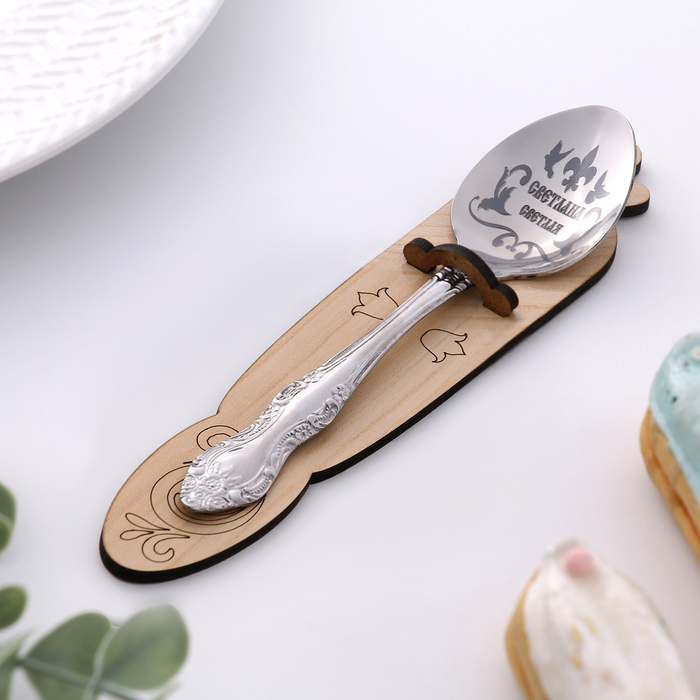 фото Ложка именная, чайная, с гравировкой "светлана", h=14