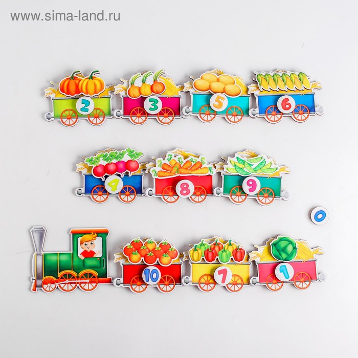 Липучка «Поезд с овощами»
Липучка «Поезд с овощами»