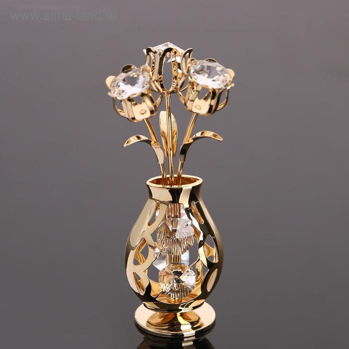 Сувенир "Ваза с цветами" с кристаллами
Сувенир "Ваза с цветами" с кристаллами