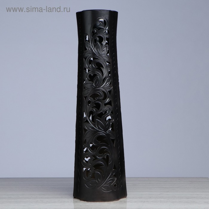 Ваза керамическая "Фиолент", напольная, резка, чёрная, 71 см
Ваза керамическая "Фиолент", напольная, резка, чёрная, 71 см