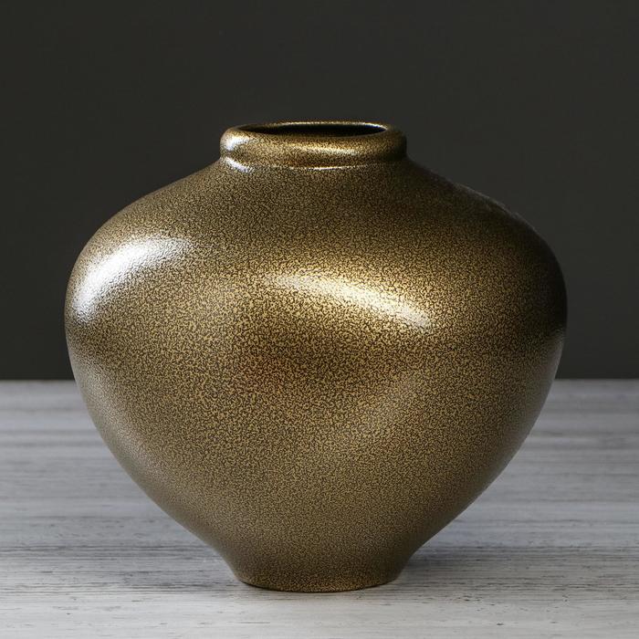 Ваза керамическая "Юла", настольная, золотистая, 21 см
Ваза керамическая "Юла", настольная, золотистая, 21 см