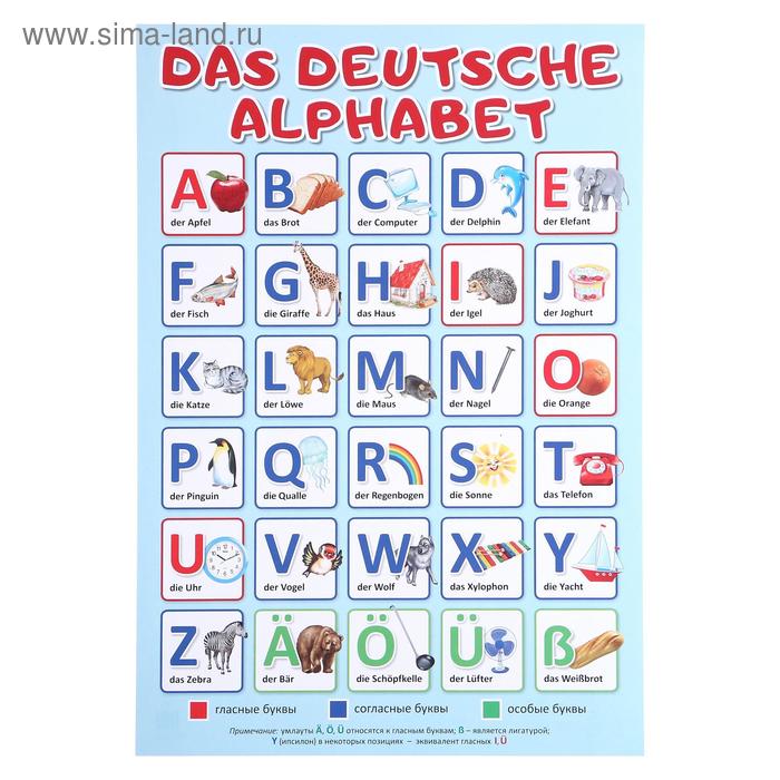 Плакат "Немецкий алфавит" А3
Плакат "Немецкий алфавит" А3