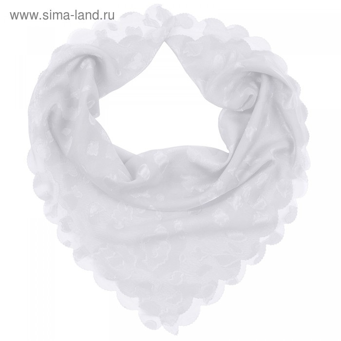 фото Платок женский текстильный, цвет белый, размер 70х70 rossini