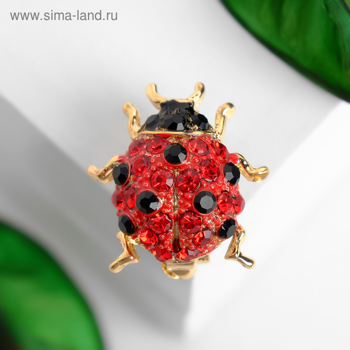 Брошь "Божья коровка" мини в стразах, цвет красно-чёрный в золоте
Брошь "Божья коровка" мини в стразах, цвет красно-чёрный в золоте