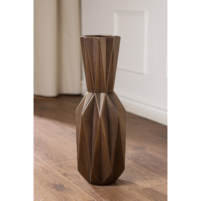 Ваза керамическая "Кристалл", напольная, медный цвет, 50 см
Ваза керамическая "Кристалл", напольная, медный цвет, 50 см
